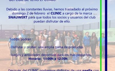 Domingo 2 de Febrero – Clinic SNAUWERT y Paella en el Club de Tenis el Collao.