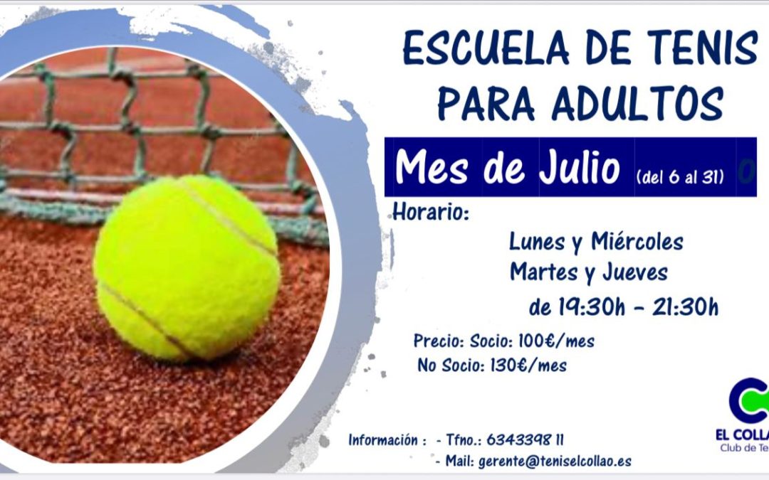 Escuela de Tenis para Adultos en el Club de Tenis el Collao.