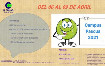Campus de Pascua 2021 del Club de Tenis el Collao